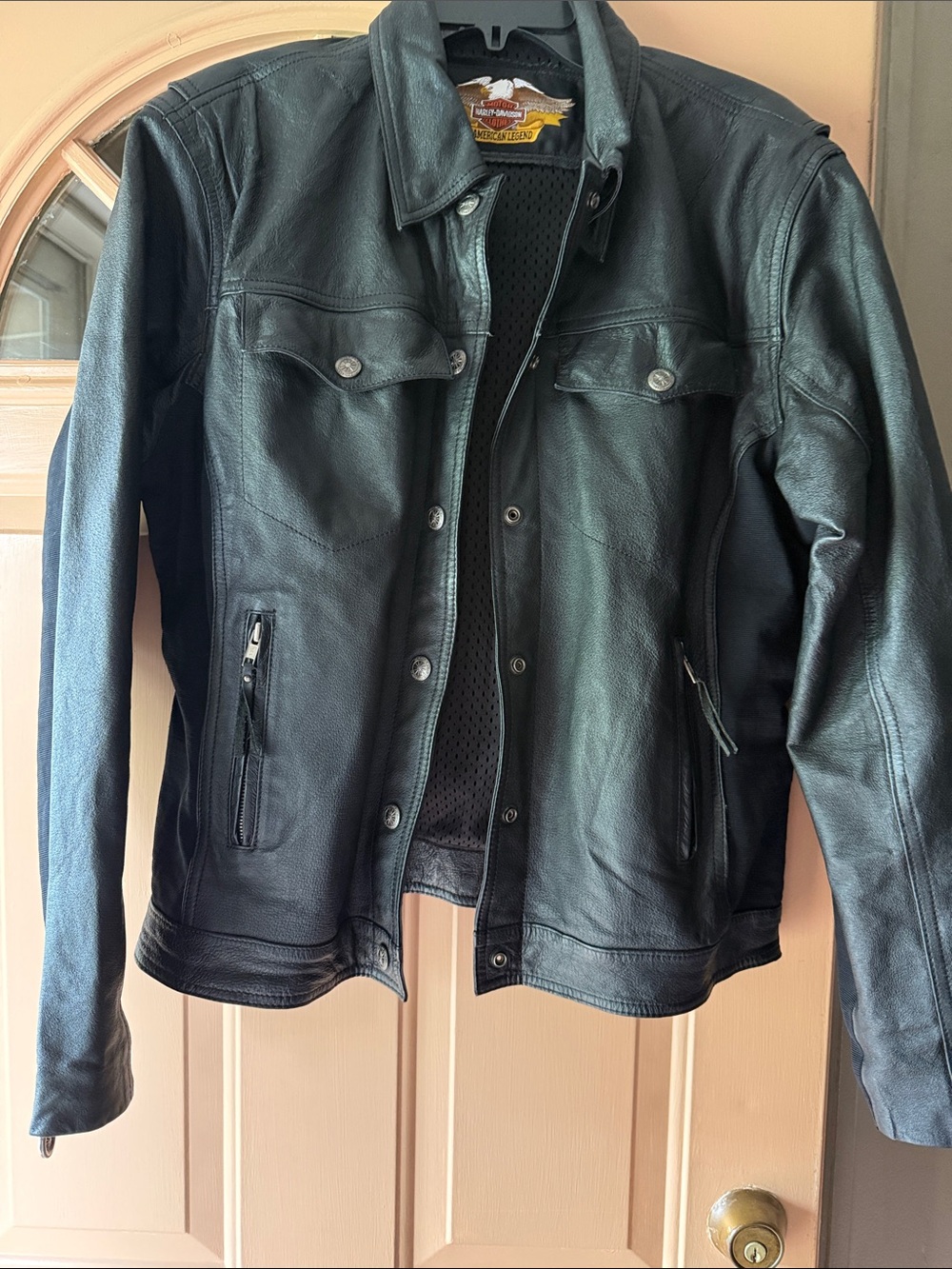 Harley-Davidson women’s Black Leather Bomber Jacket